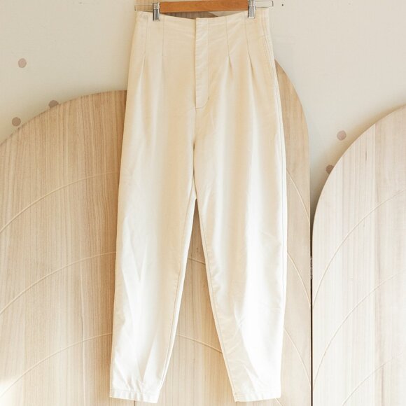 Free People | White Leather Pants - Picture 1 of 3